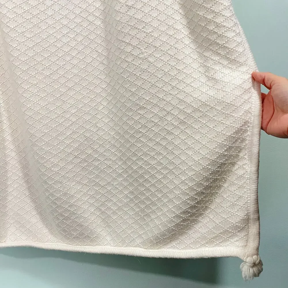 Pottery Barn Baby Cream Shepra Lined Blanket 30 x 40